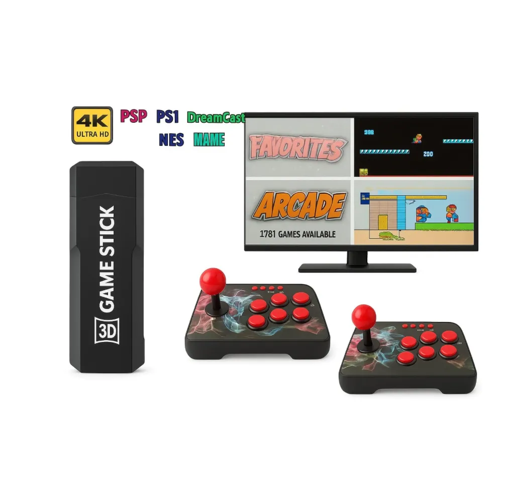 GameStick X2 Arcade | Consola Retro +20.000 Juegos con 2 Mandos Inalámbricos