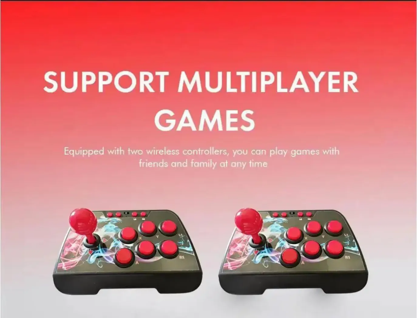 GameStick X2 Arcade | Consola Retro +20.000 Juegos con 2 Mandos Inalámbricos