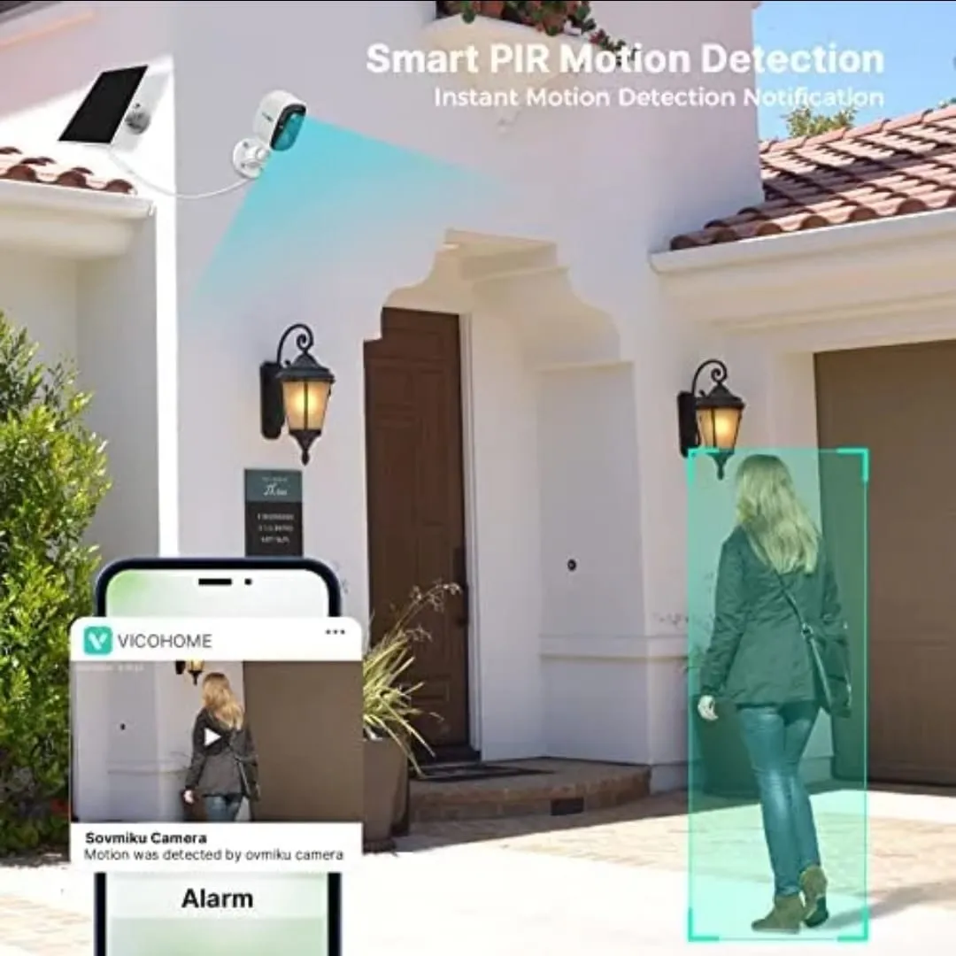 Cámara de Seguridad Solar 1080P con WiFi y Visión Nocturna