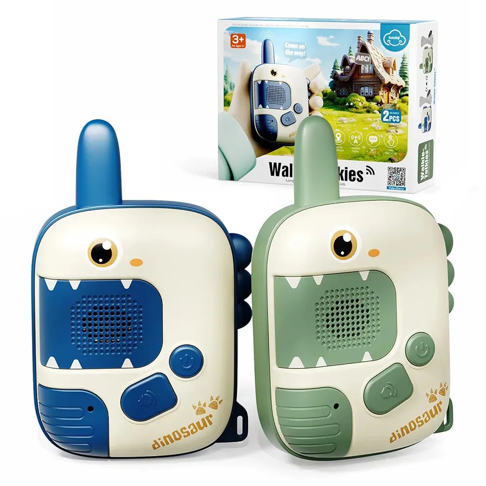 Walkie-Talkies para Niños Pack x2 – Juegos Divertidos, Unicornios y Dinosaurios