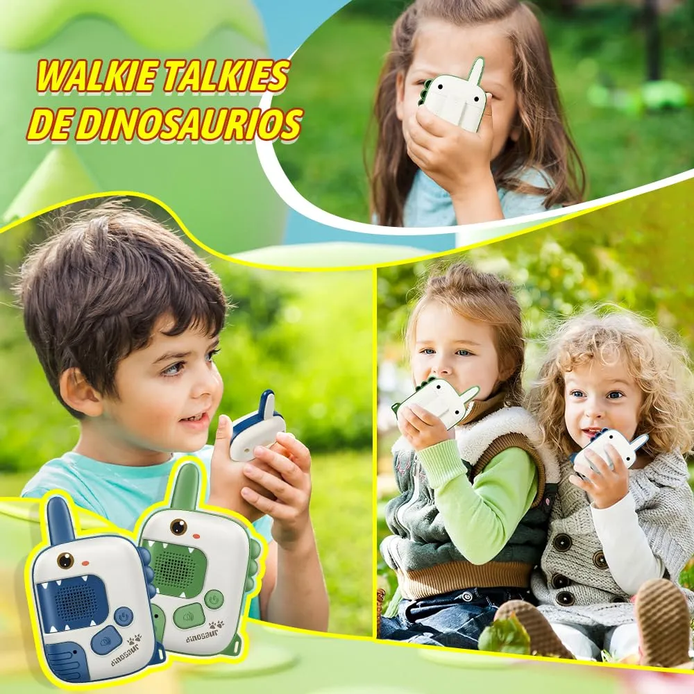 Walkie-Talkies para Niños Pack x2 – Juegos Divertidos, Unicornios y Dinosaurios