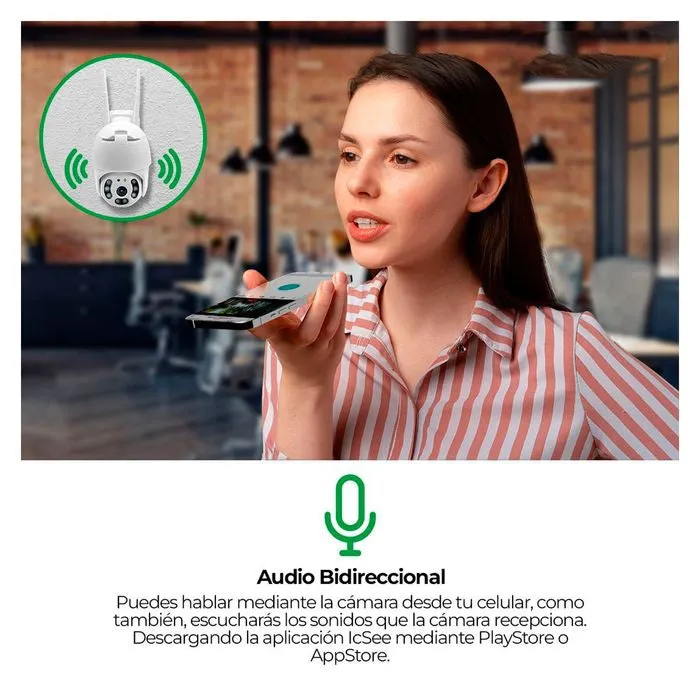 Cámara de Seguridad WiFi Exterior 1080P | Visión Nocturna, Detección de Movimiento y Conectividad Inalámbrica