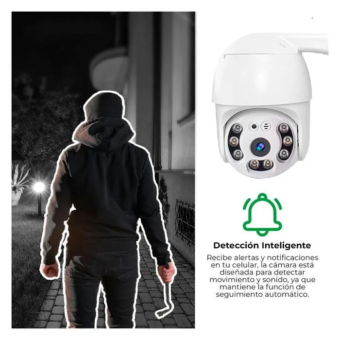 Cámara de Seguridad WiFi Exterior 1080P | Visión Nocturna, Detección de Movimiento y Conectividad Inalámbrica