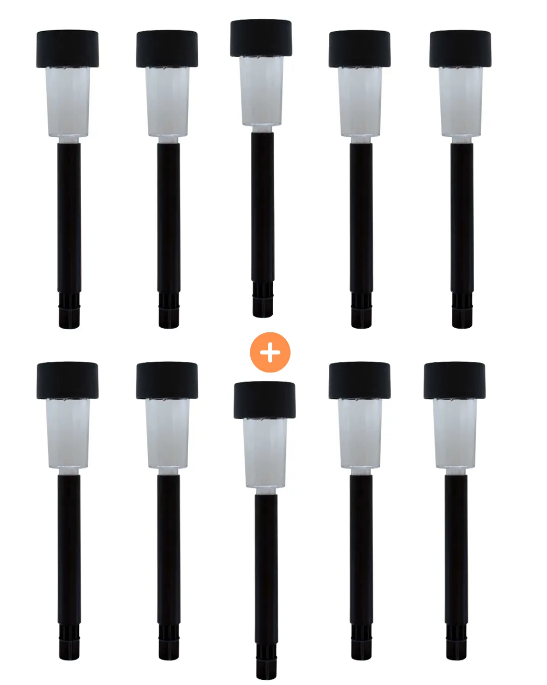 Antorcha Solar Caminera de Plástico para Exteriores 