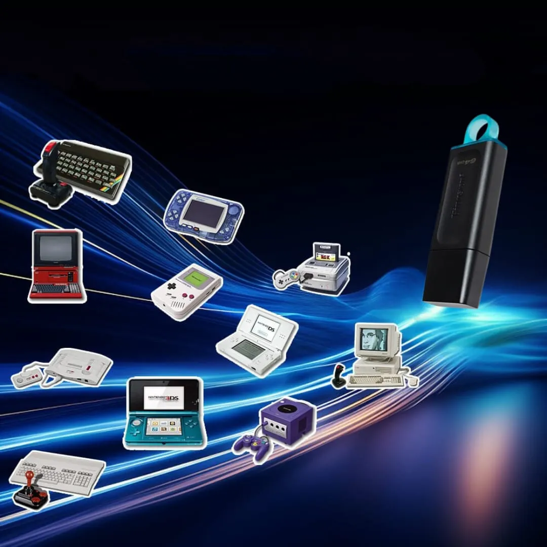 Pendrive Retro Gamer 64GB con +30.000 Juegos – Emuladores PSP, PS1, N64 y Dreamcast