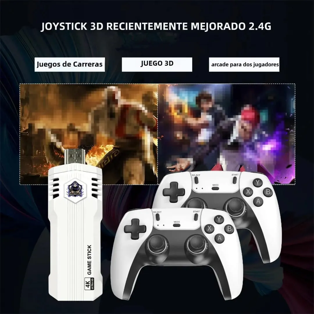 Game Stick X2 PLUS MAX – Consola Retro +55.000 Juegos | 40 Emuladores | 2 Mandos Inalámbricos