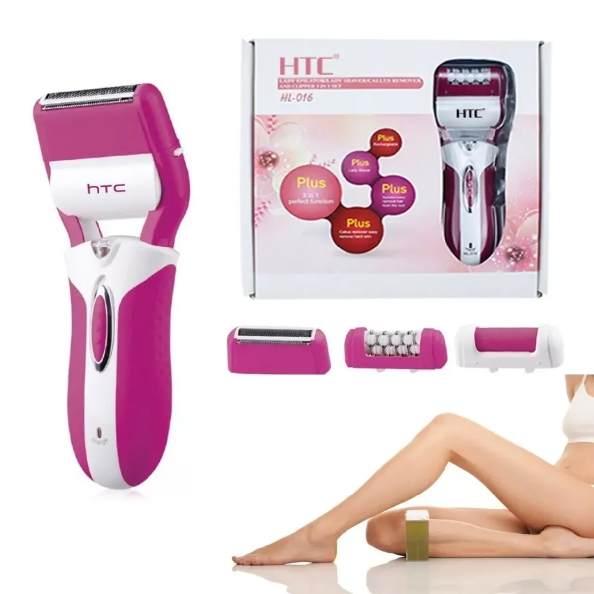 Depiladora Recargable 3 en 1 HTC