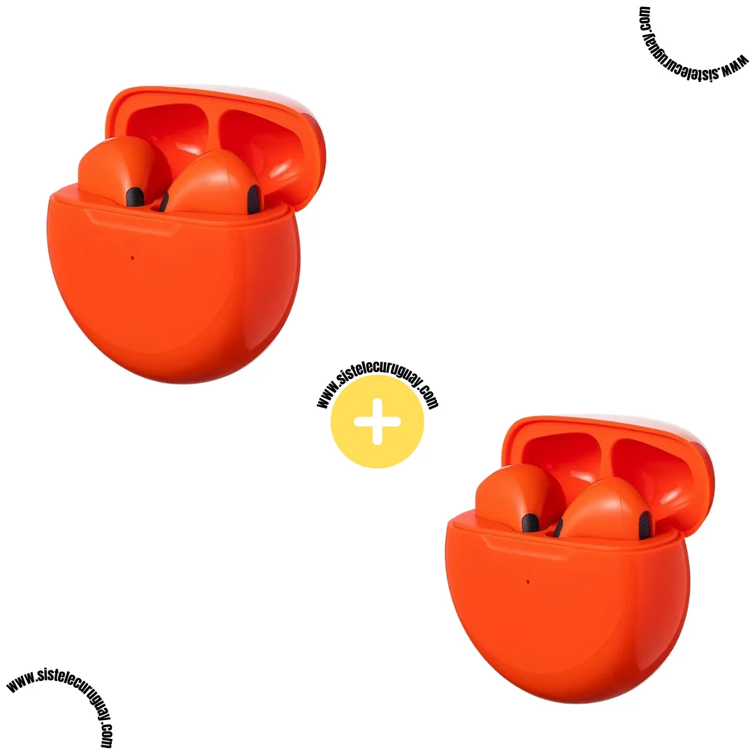 Auriculares Inalámbricos PRO6 (Pack x2) con Bluetooth 5.0, Control Táctil y Caja de Carga | Compatibles con iOS y Android