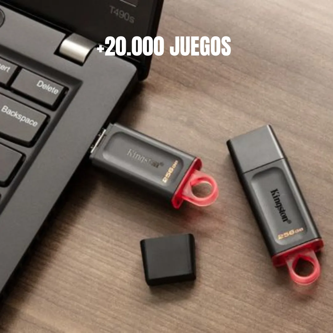 Pendrive Retro Gamer 256GB con +20.000 Juegos y Emulador PS2