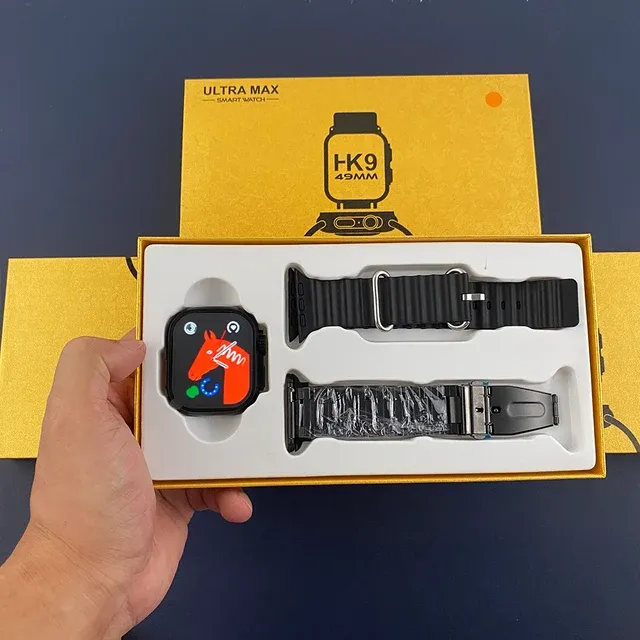 Smartwatch HK9 Ultra Max Serie 9 con Dos Mallas | Llamadas, Salud y Notificaciones Inteligentes