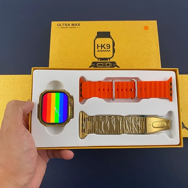 Smartwatch HK9 Ultra Max Serie 9 con Dos Mallas | Llamadas, Salud y Notificaciones Inteligentes