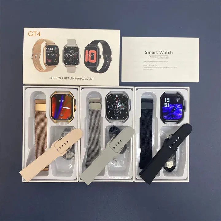 Smartwatch GT4 Serie 9 | Con Llamadas, Salud y Correas de Silicona y Metal