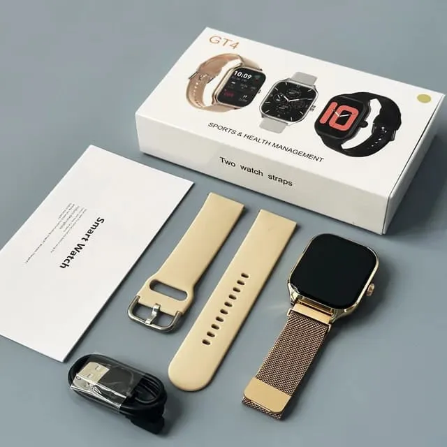 Smartwatch GT4 Serie 9 | Con Llamadas, Salud y Correas de Silicona y Metal