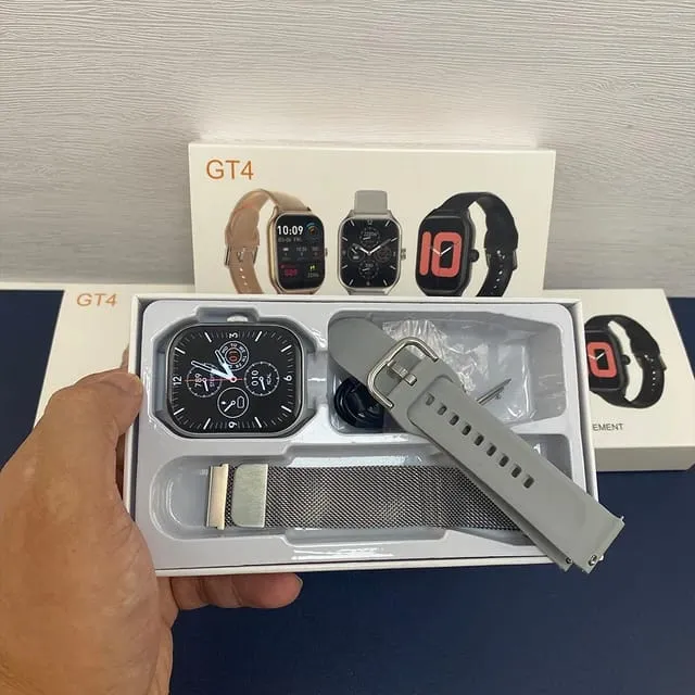 Smartwatch GT4 Serie 9 | Con Llamadas, Salud y Correas de Silicona y Metal