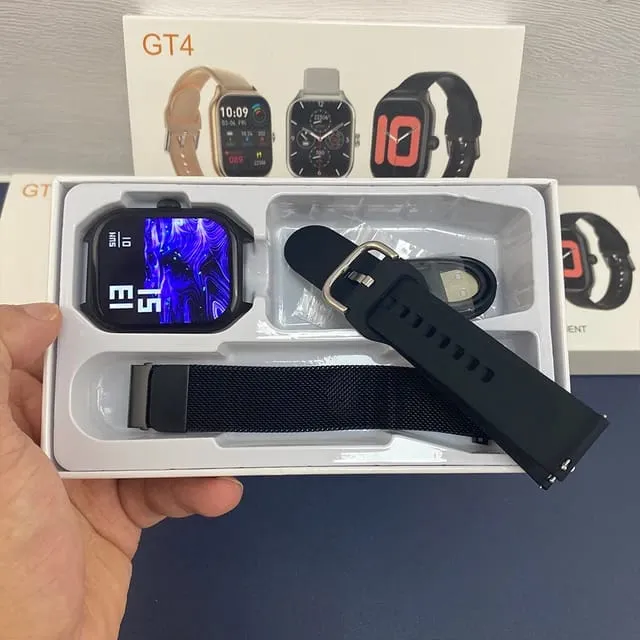 Smartwatch GT4 Serie 9 | Con Llamadas, Salud y Correas de Silicona y Metal