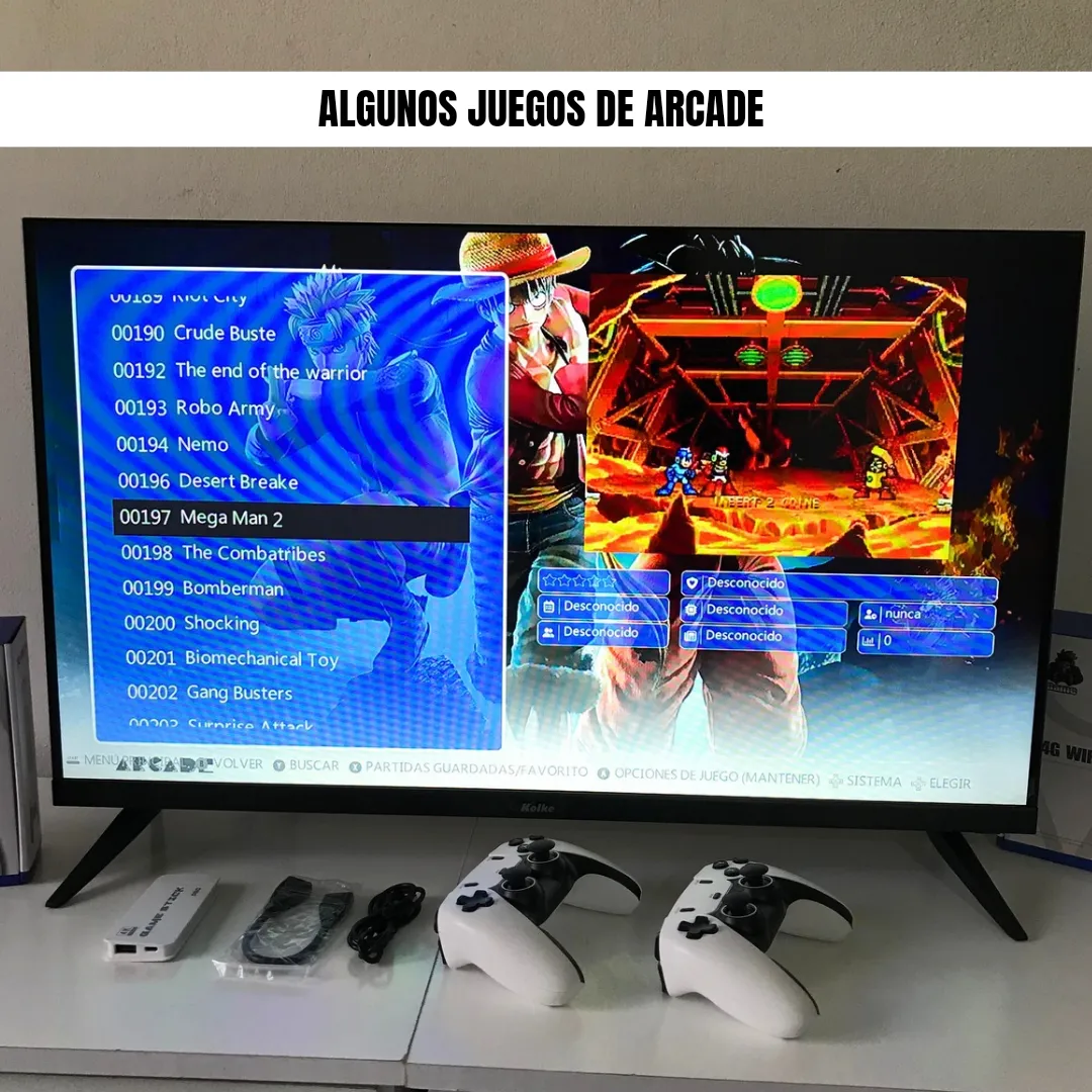 Game Stick M15 PRO – Consola de Videojuegos Retro +21.000 Juegos con Mandos Tipo PS5