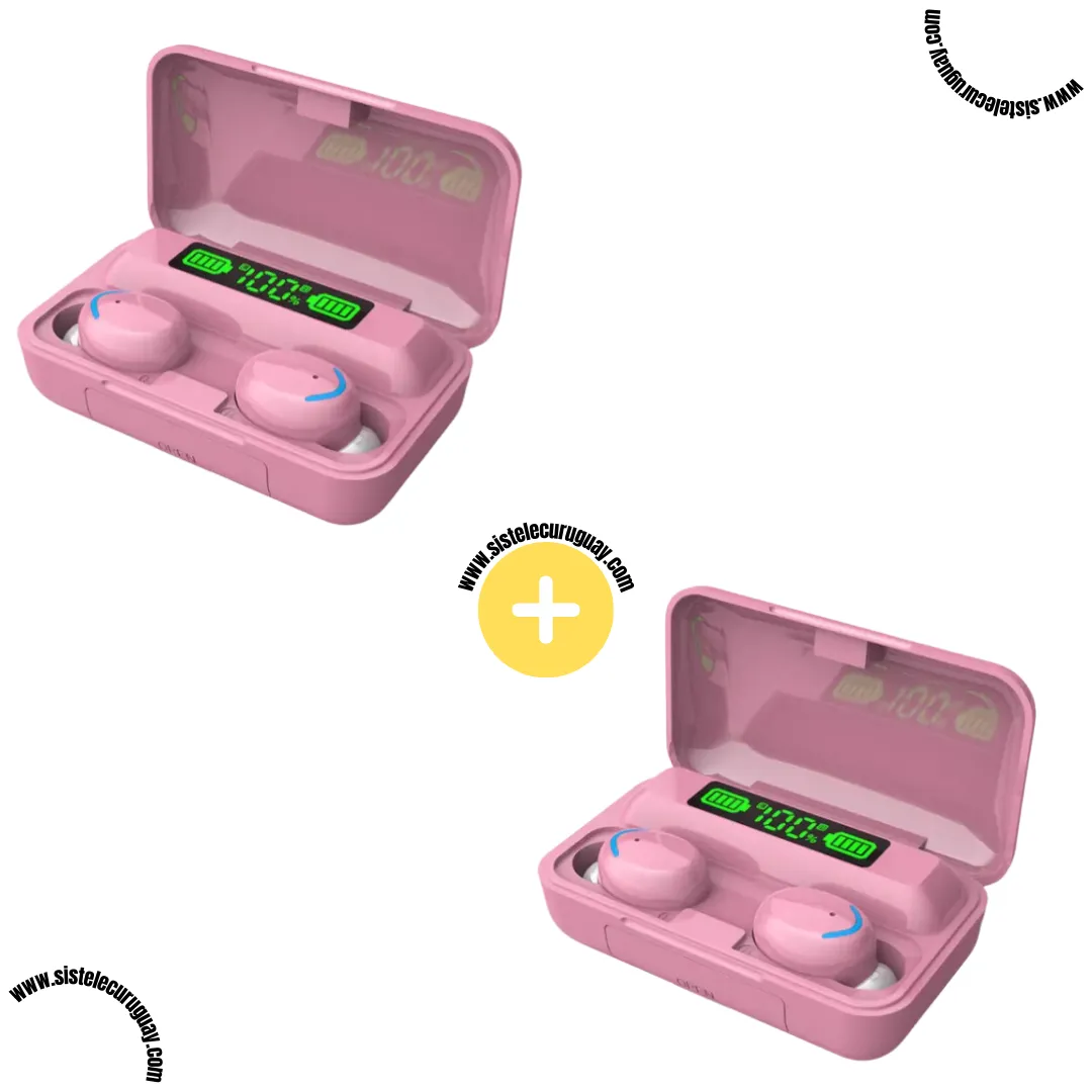2 Auriculares Inalámbricos F9 con Caja Power Bank, Pantalla LED y Batería de Larga Duración | Bluetooth 5.0