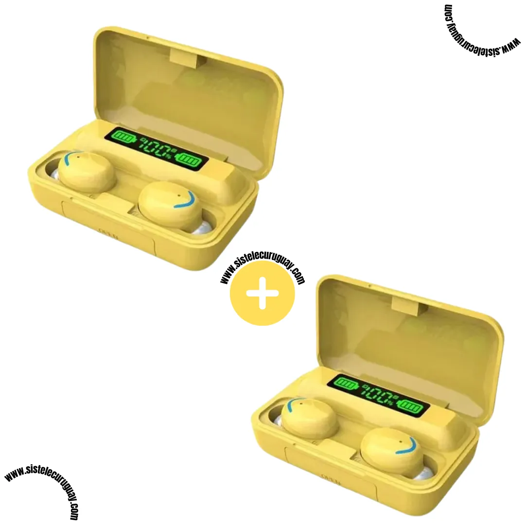 2 Auriculares Inalámbricos F9 con Caja Power Bank, Pantalla LED y Batería de Larga Duración | Bluetooth 5.0