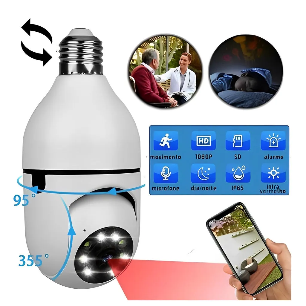 Camara E27 Ip Wifi 360