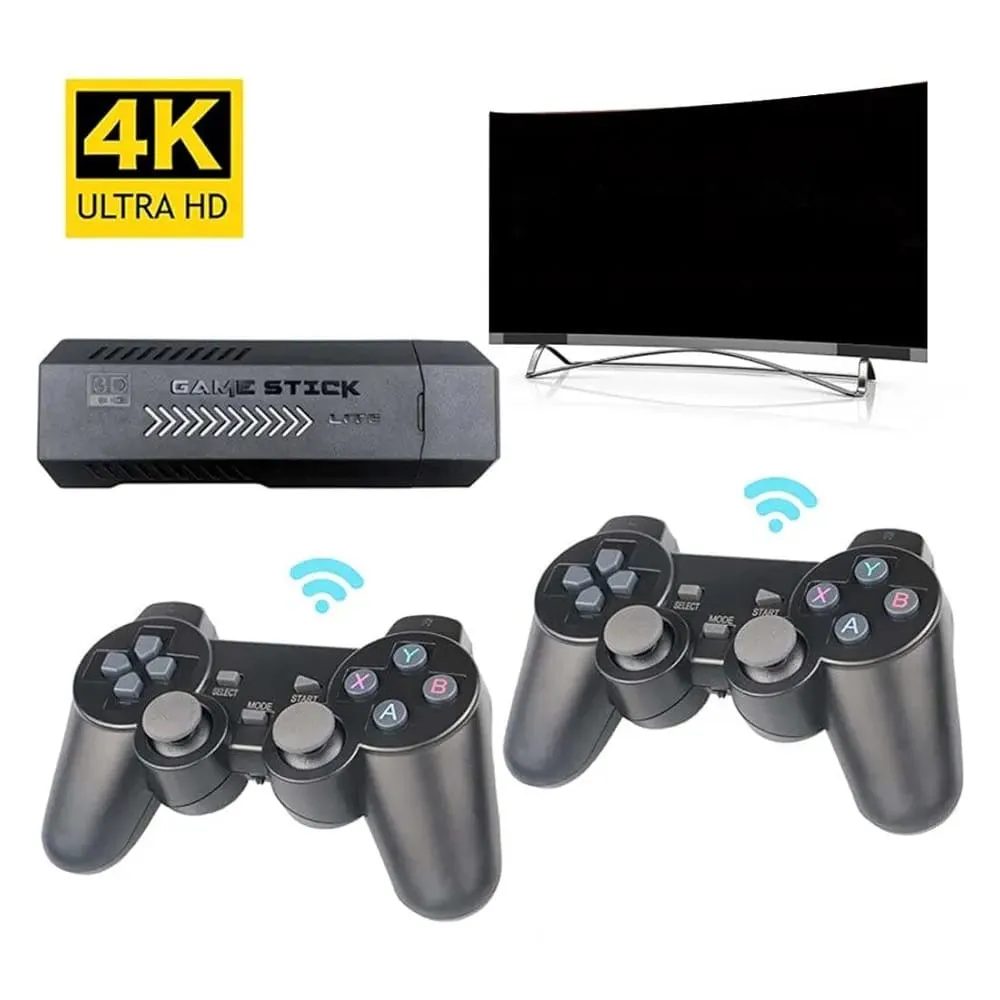 Game Stick X2 – Consola Retro con +40.000 Juegos Preinstalados y 40 Emuladores | Incluye 2 Mandos Inalámbricos