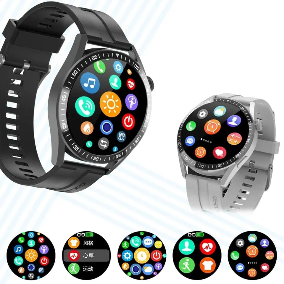 Smartwatch Circular WH8 | Con Llamadas, Notificaciones y Control de Salud Completo