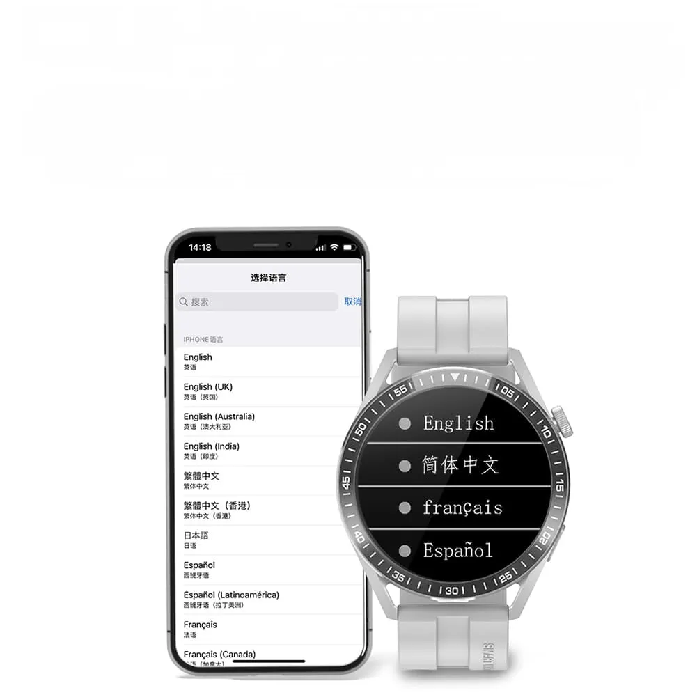 Smartwatch Circular WH8 | Con Llamadas, Notificaciones y Control de Salud Completo