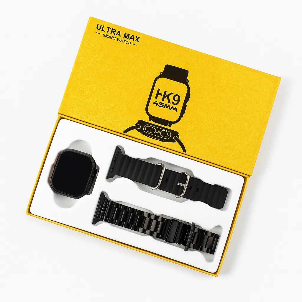Smartwatch HK9 Ultra Max Serie 9 con Dos Mallas | Llamadas, Salud y Notificaciones Inteligentes