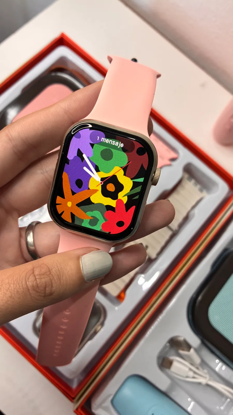 Combo Smartwatch + Micrófono Karaoke + 4 correas intercambiables