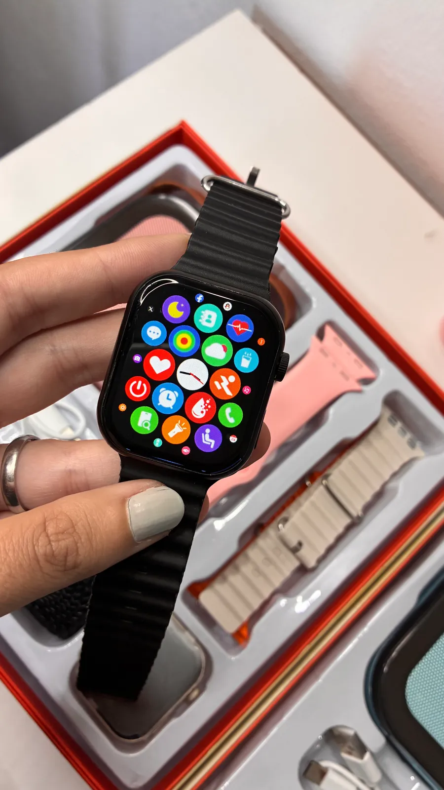 Combo Smartwatch + Micrófono Karaoke + 4 correas intercambiables