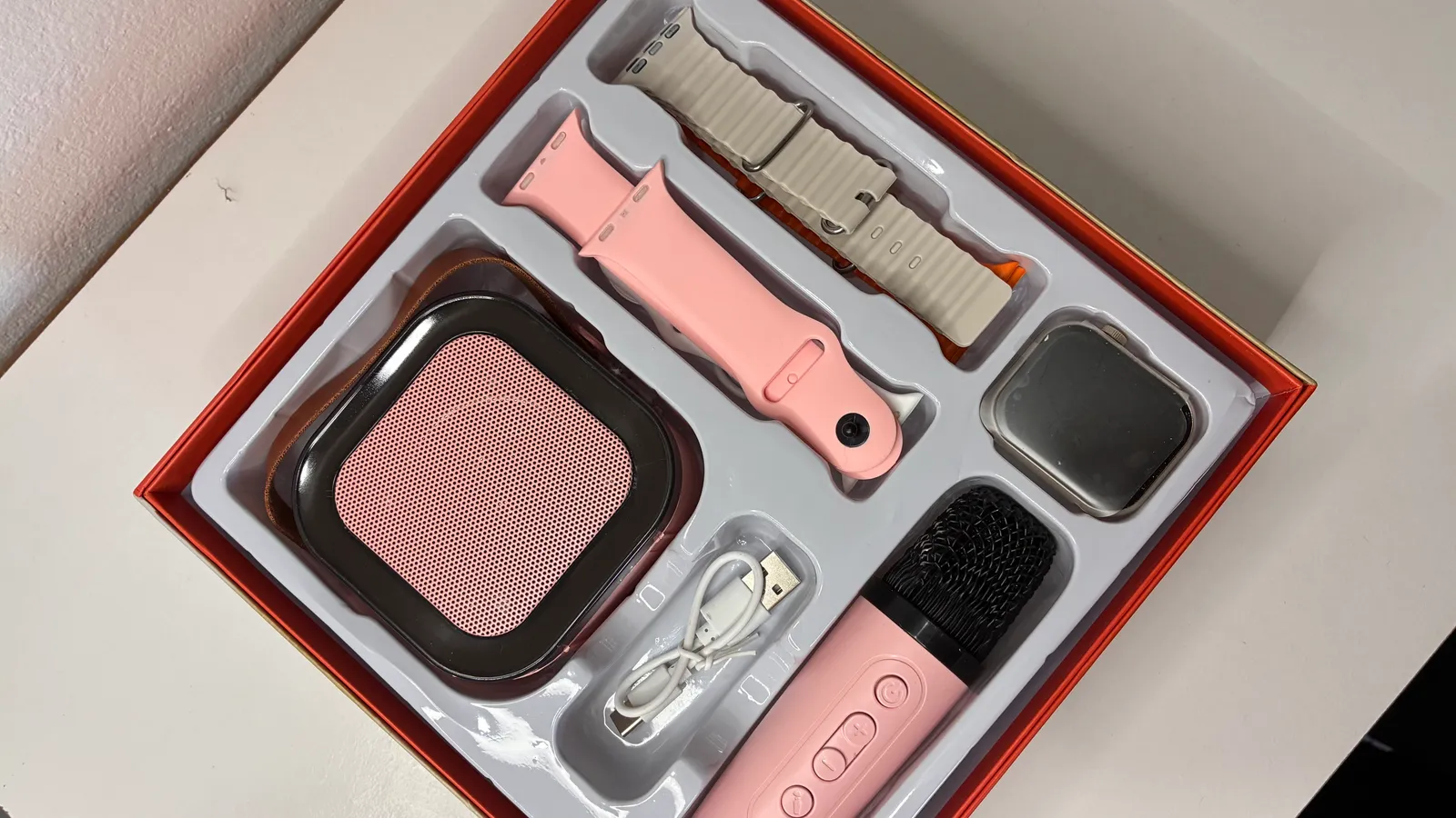 Combo Smartwatch + Micrófono Karaoke + 4 correas intercambiables